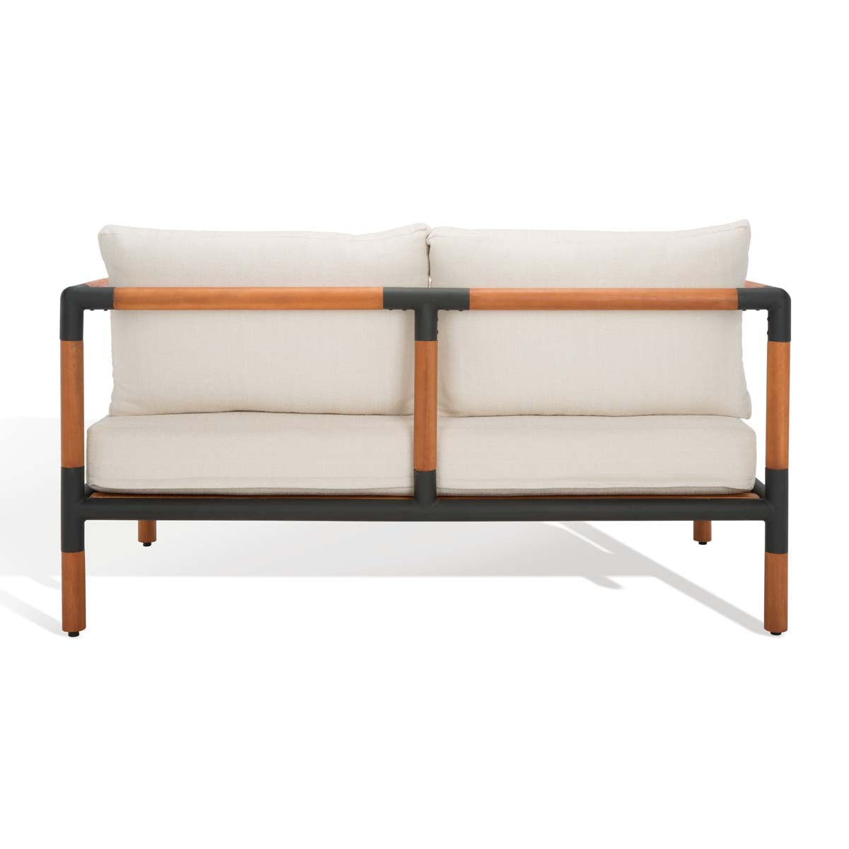 Safavieh Couture Tommy Metal And Wood Patio Sofa - Back / White