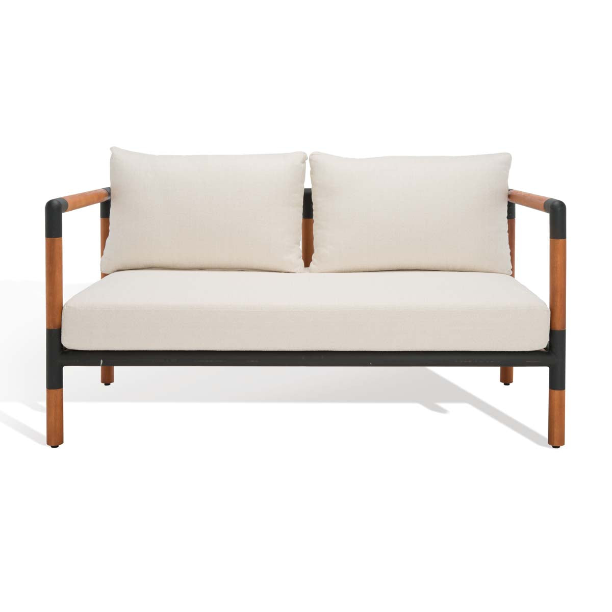 Safavieh Couture Tommy Metal And Wood Patio Sofa - Back / White