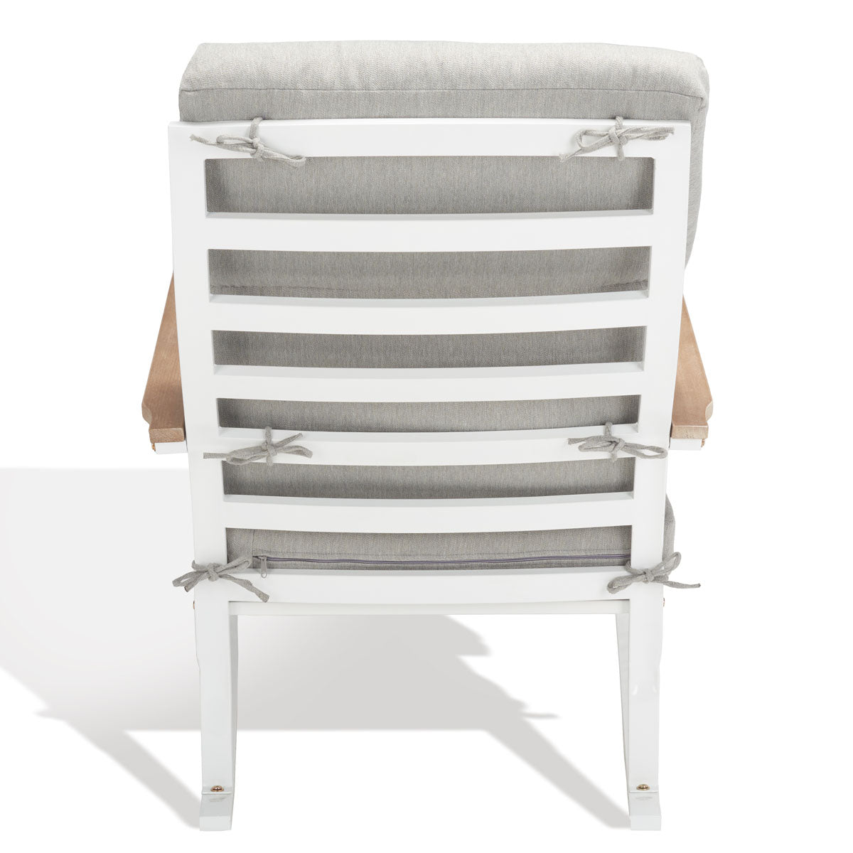 Safavieh Couture Brutus Rocking Chair - White / Light Grey / Natural