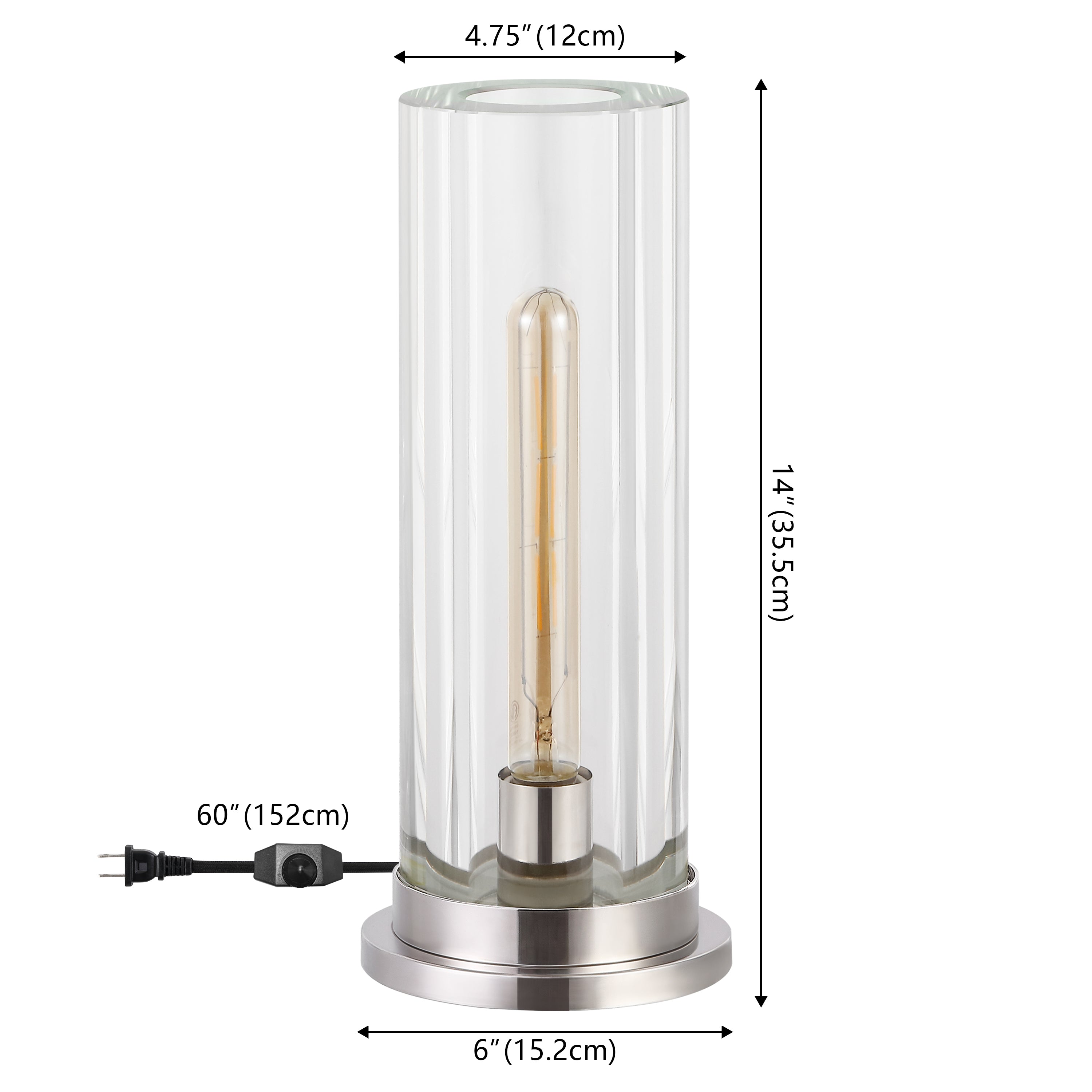 Dellanora Crystal Tube Table Lamp | Safavieh Couture - CTL1069