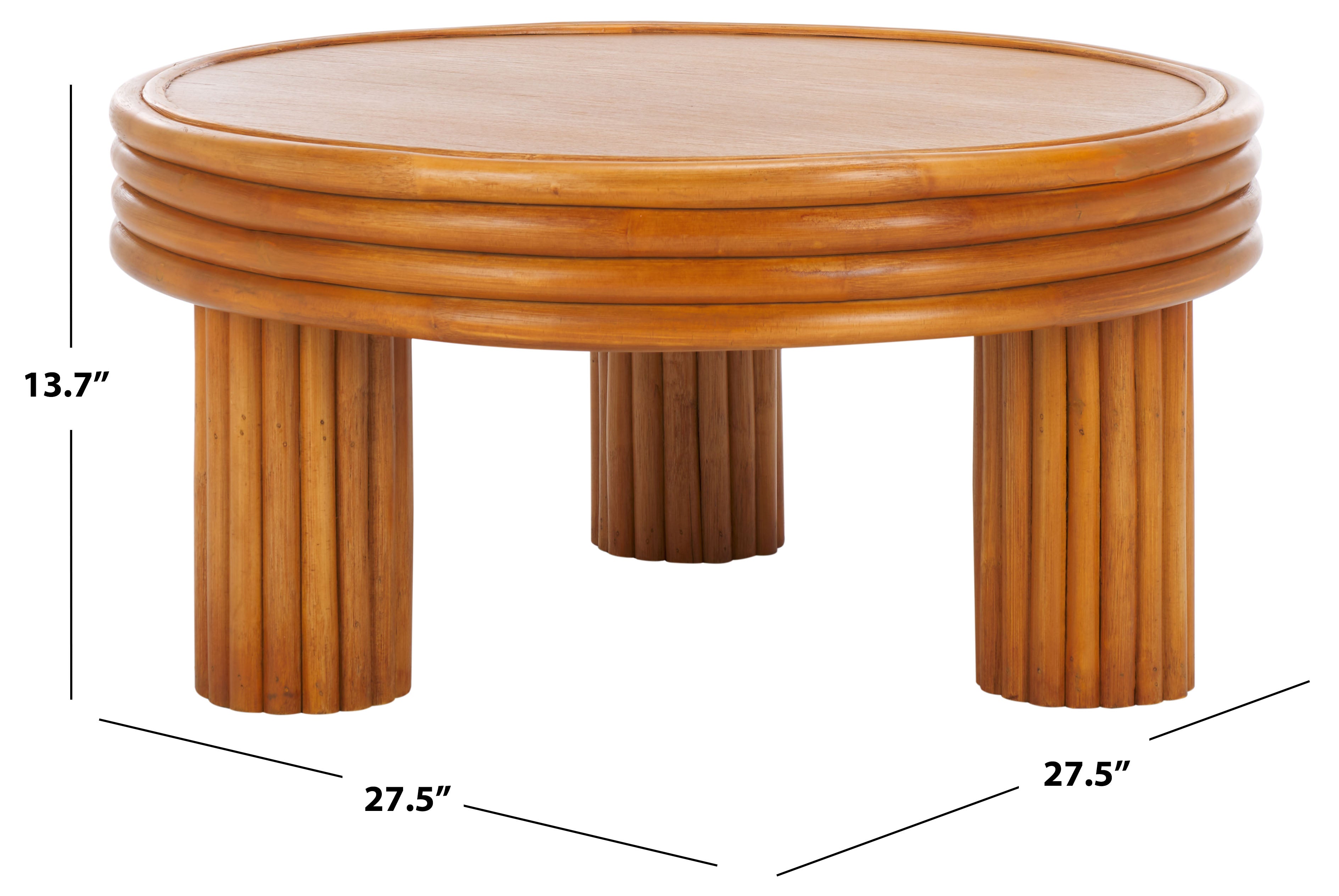 Safavieh Couture Bayard Rattan Round Coffee Table, CWK3008 - Natural
