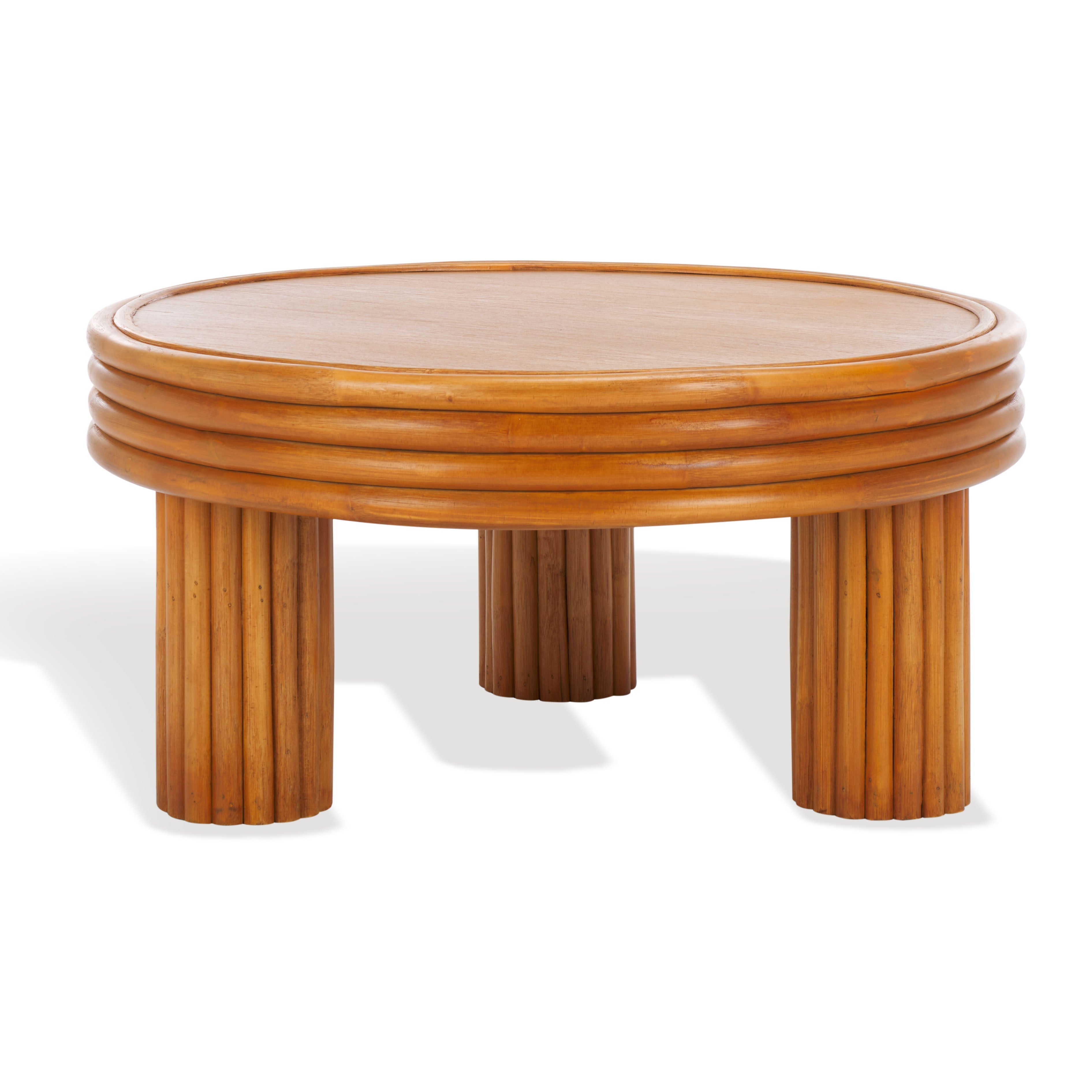 Safavieh Couture Bayard Rattan Round Coffee Table, CWK3008 - Natural