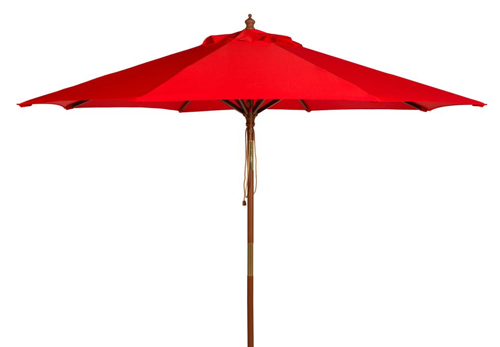 Cannes 9Ft Wooden Outdoor Umbrella  | Safavieh - PAT8009