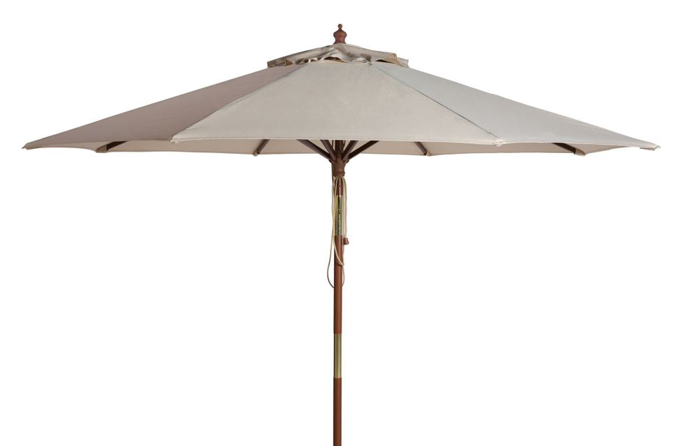 Cannes 9Ft Wooden Outdoor Umbrella  | Safavieh - PAT8009