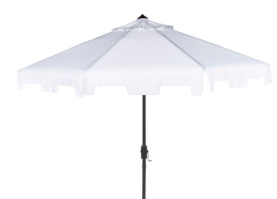 Uv Resistant Zimmerman 9 Ft Crank Market Push Button Tilt Umbrella With Flap | Safavieh - PAT8000