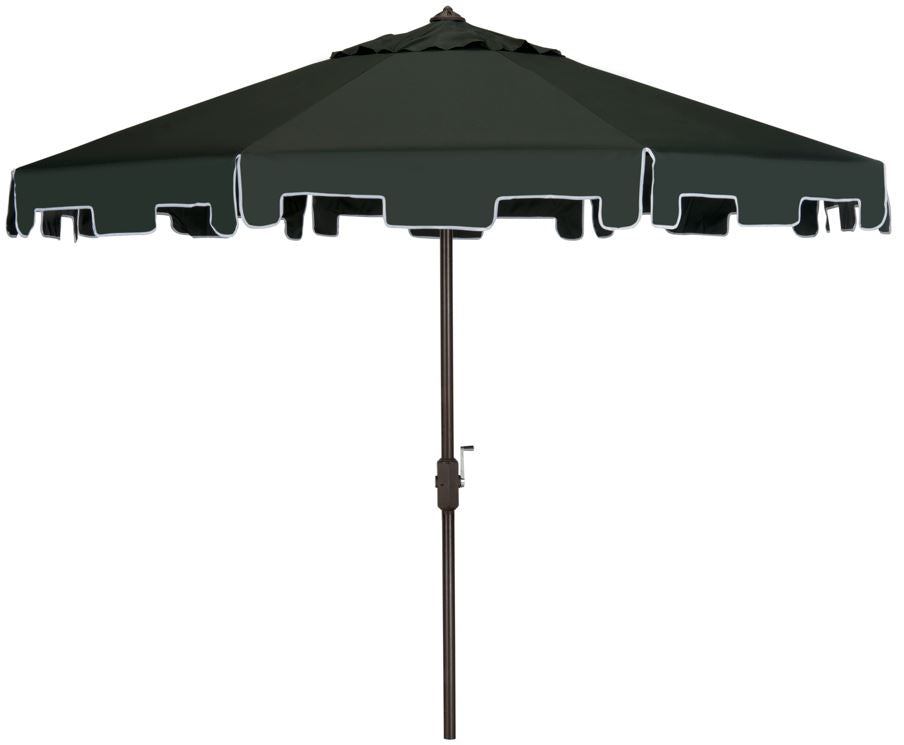 Uv Resistant Zimmerman 9 Ft Crank Market Push Button Tilt Umbrella With Flap | Safavieh - PAT8000