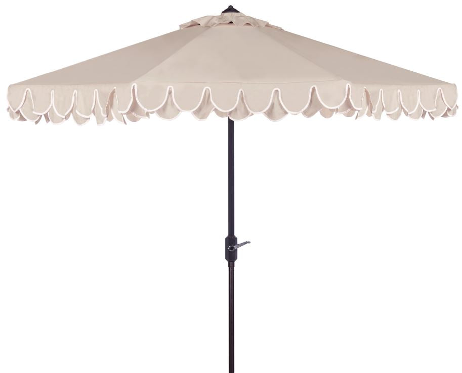 Uv Resistant Elegant Valance 9Ft Auto Tilt Umbrella | Safavieh - PAT8006