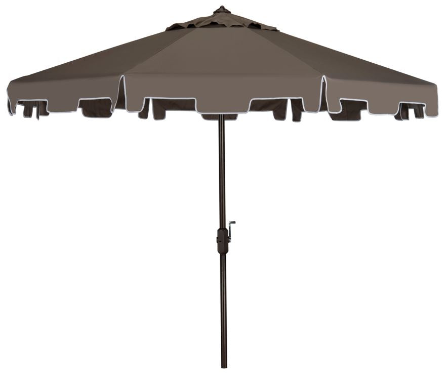 Uv Resistant Zimmerman 9 Ft Crank Market Push Button Tilt Umbrella With Flap | Safavieh - PAT8000