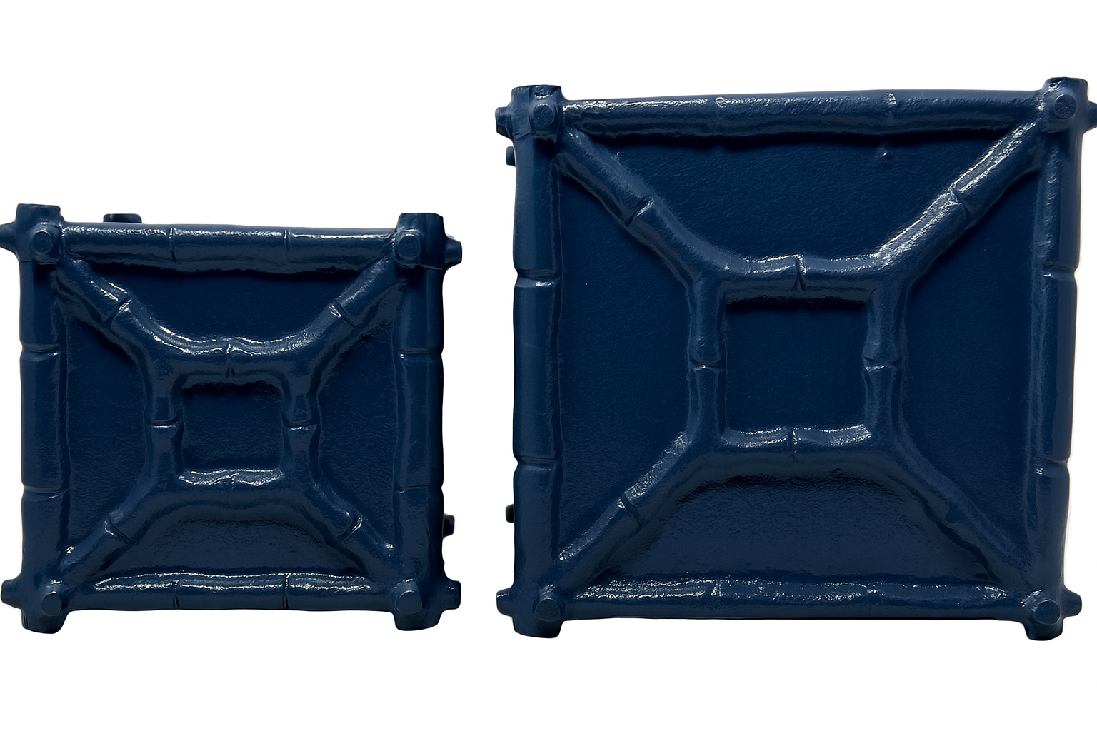 Navy Bamboo Box Planter