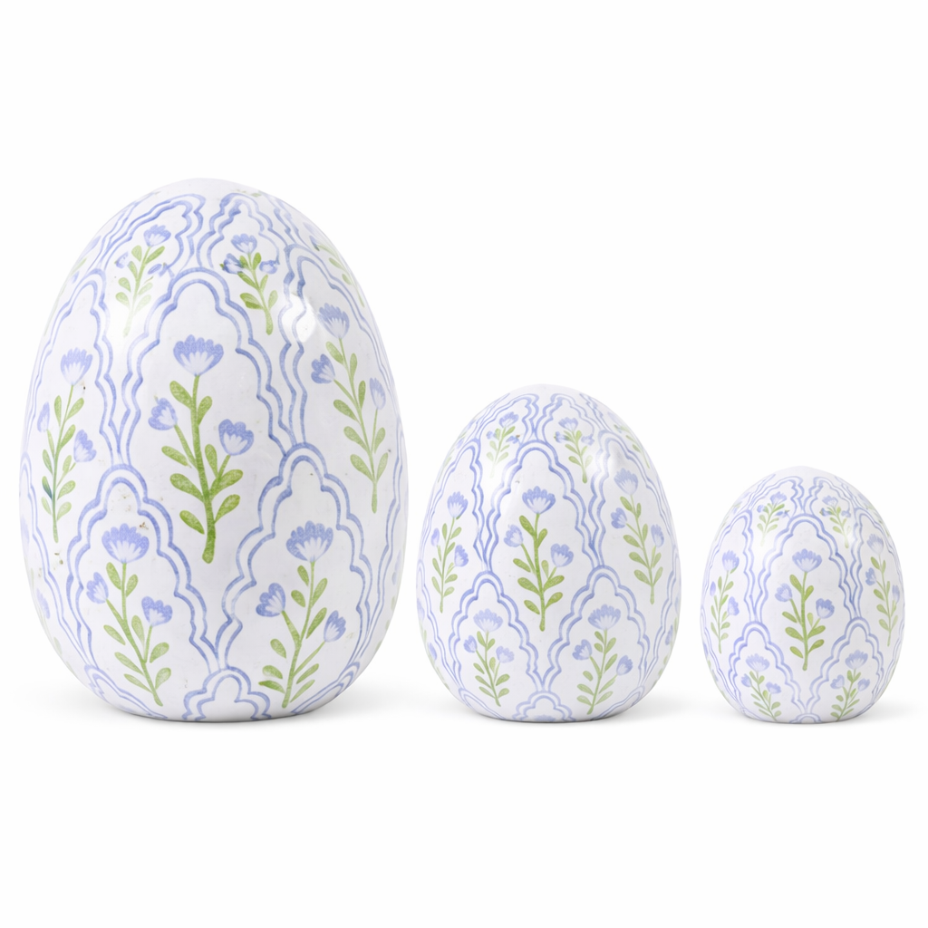 White & Lavender Tulip Trellis Egg
