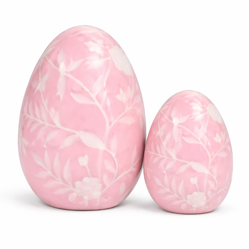 Pink Floral & Vine Egg
