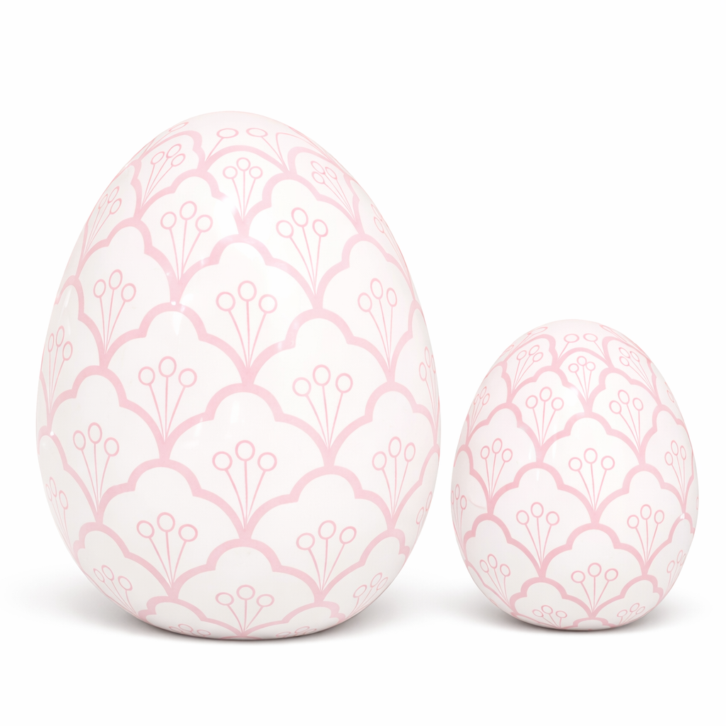 Pink & White Trellis Egg