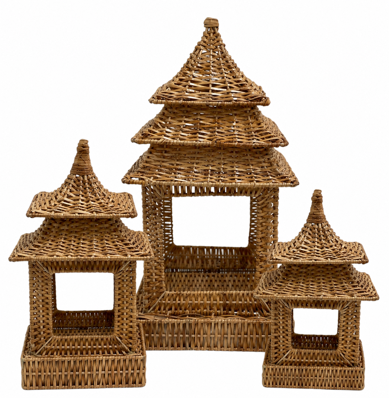 Square Wicker Pagoda (3 Sizes)