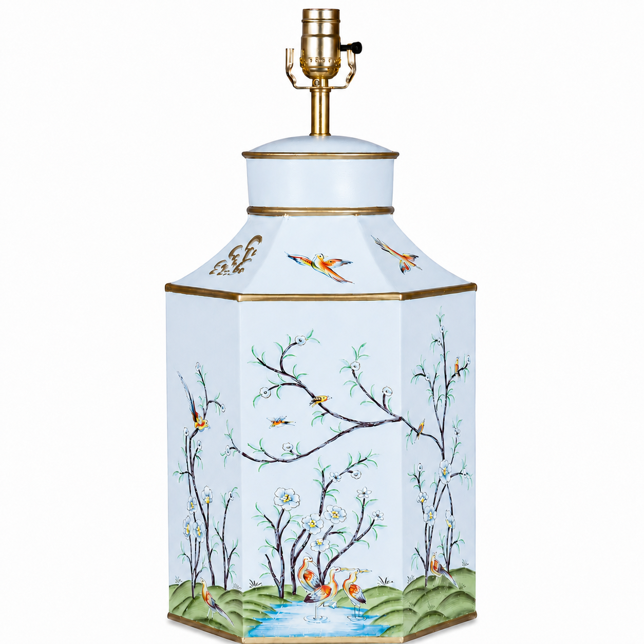 PALE BLUE & MULTI COLOR Hexagon Lamp