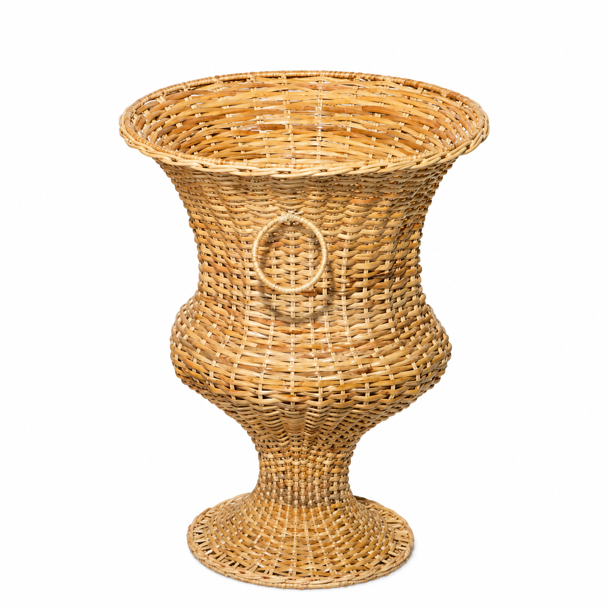Round Wicker Urn and Pedestal (3 Options)