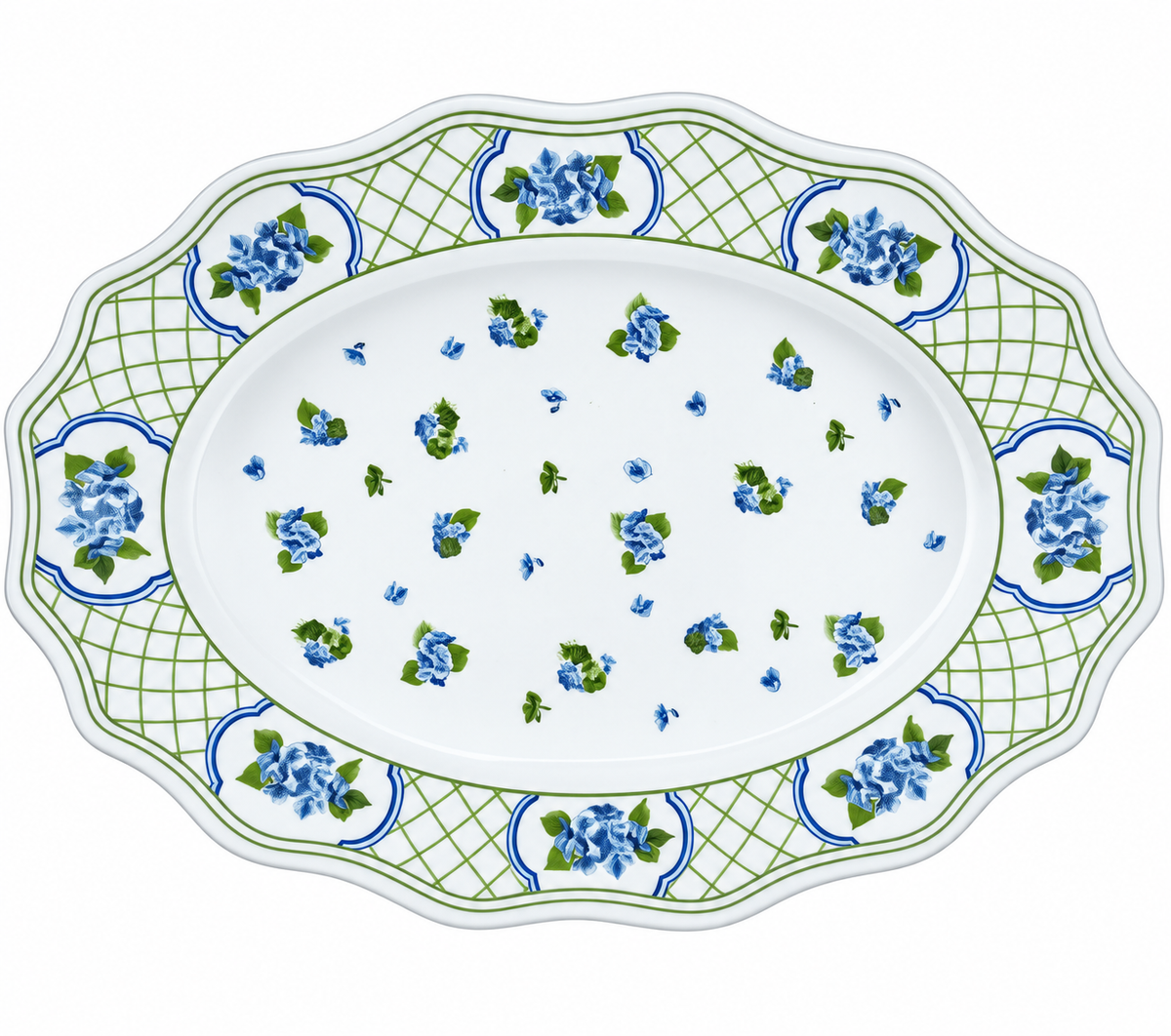 Green Hydrangea Melamine Dinnerware Collection