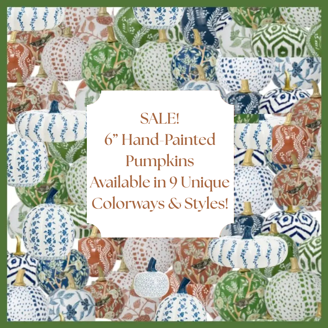 SALE! 6" Hand-Painted Pumpkin