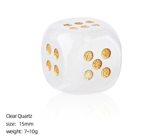 Natural Semi-Precious Gemstone Mahjong Dice – Set of 2