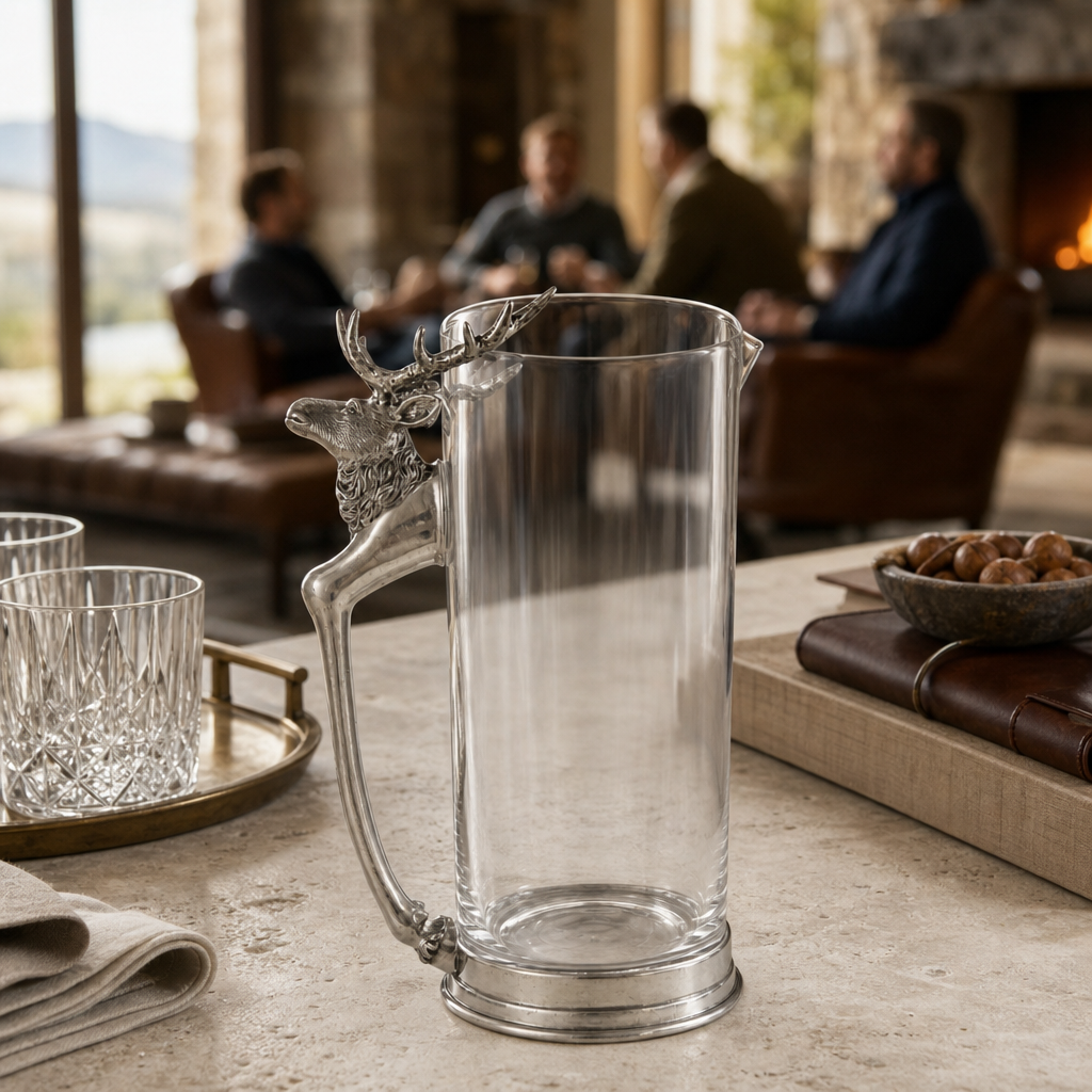 Deer Glass Pitcher