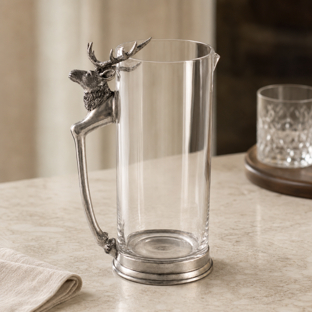 Deer Glass Pitcher