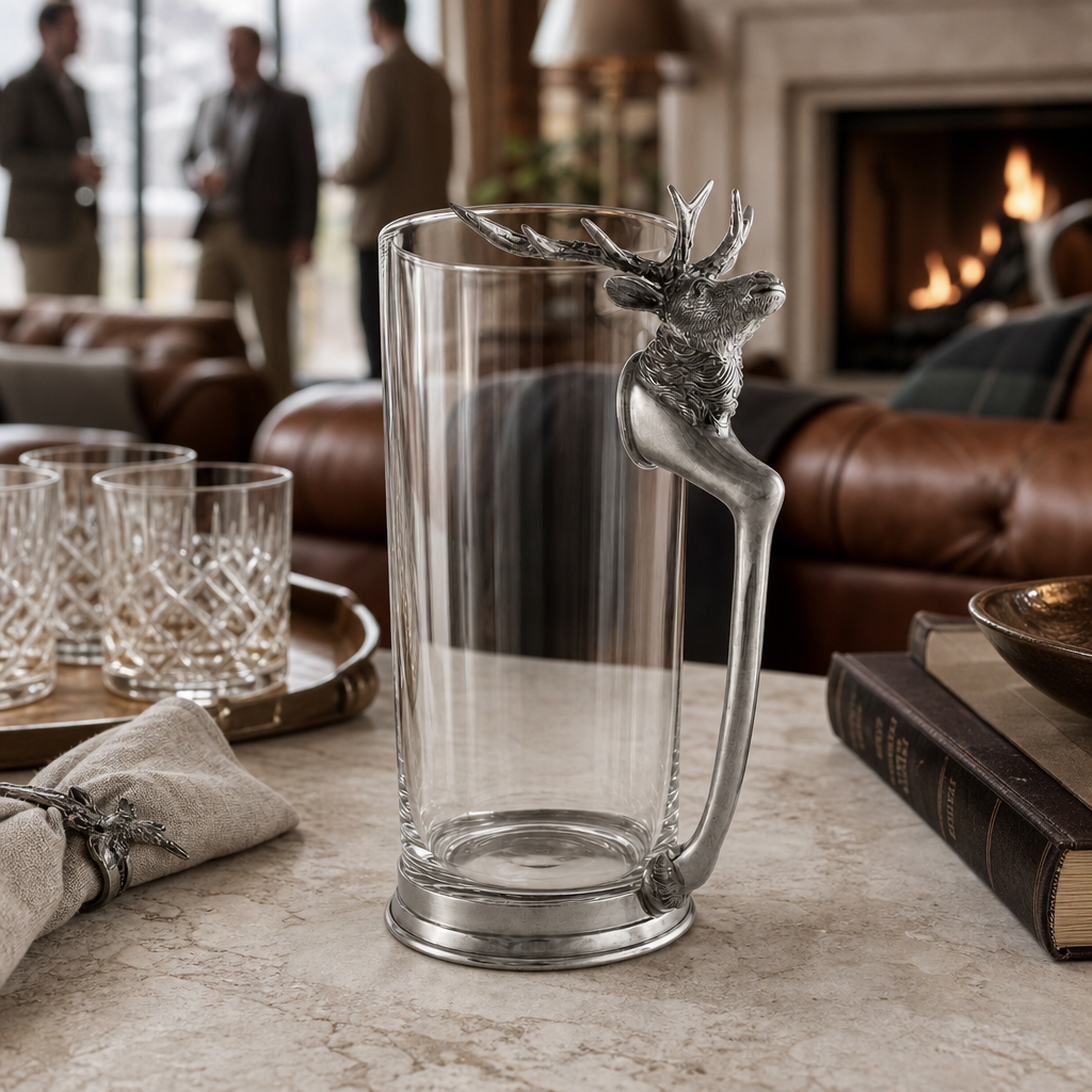 Deer Glass Pitcher