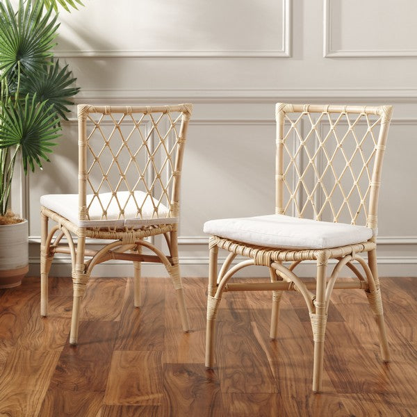 Austri Dining Chair W/ Cushion, DCH6503 | Safavieh - Natural