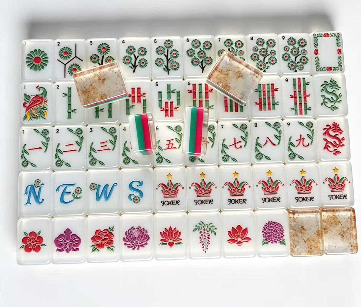 Rose Garden Mahjong Tile Set