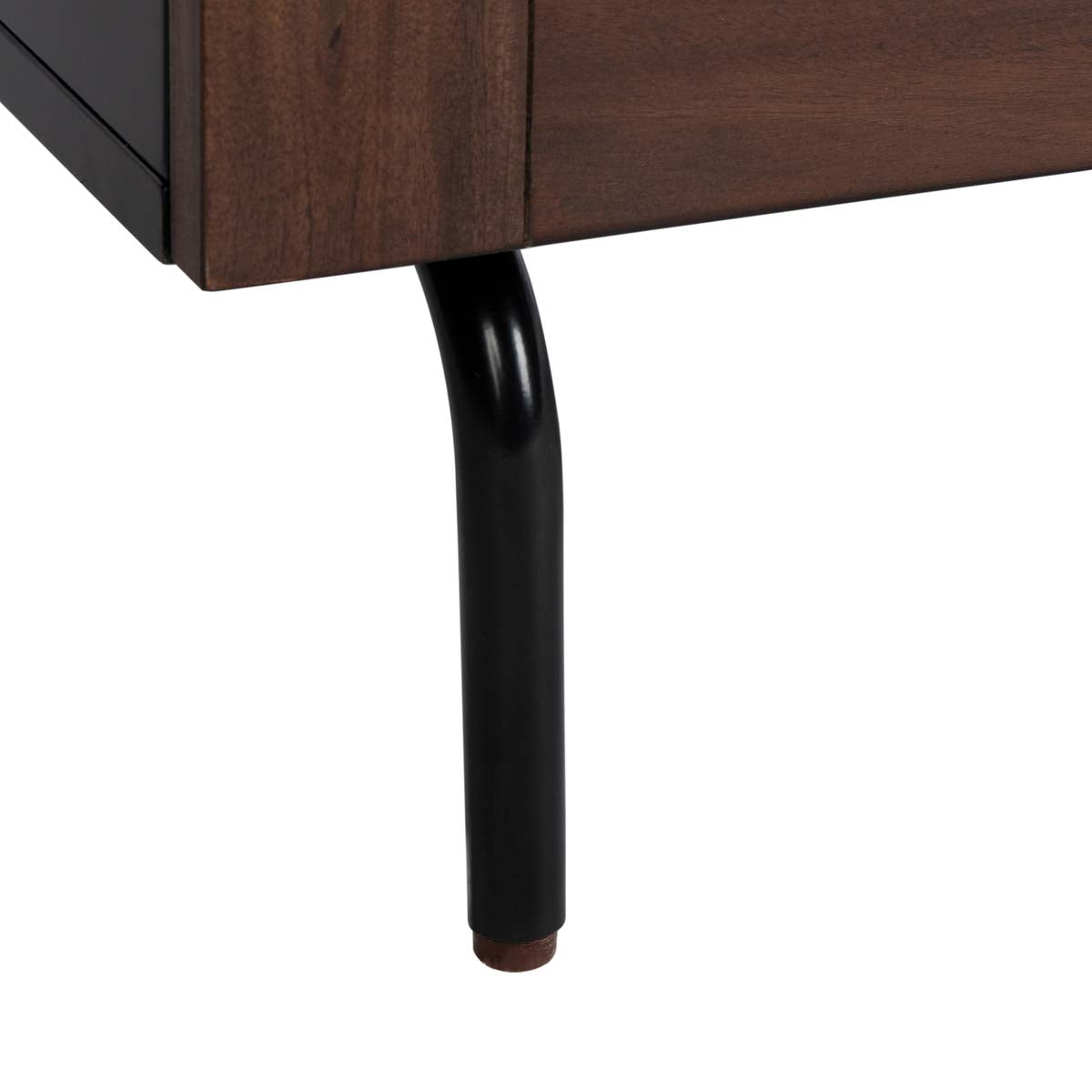 Genevieve 3 Drawer Dresser | Safavieh - Walnut/Black/Gold