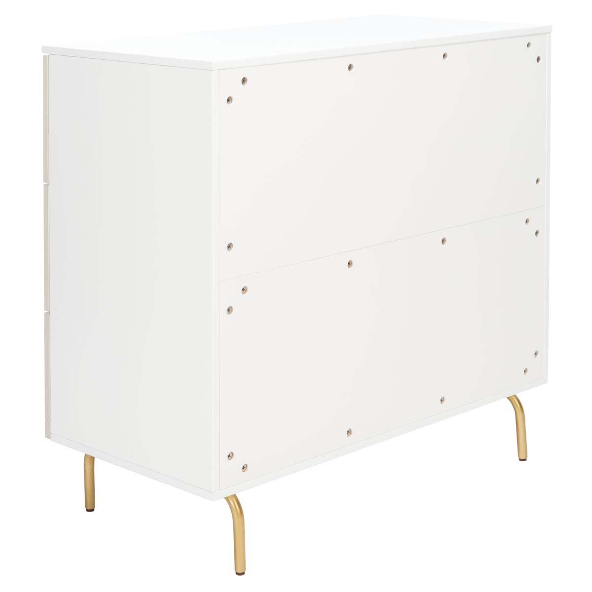 Genevieve 3 Drawer Dresser | Safavieh - White/White Washed