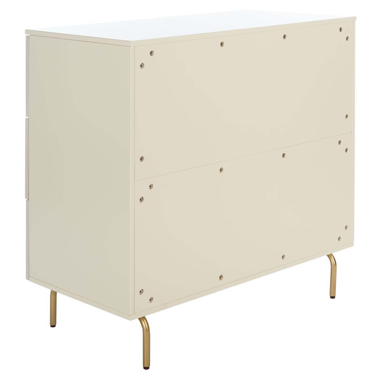 Genevieve 3 Drawer Dresser | Safavieh - Cream/White Washed