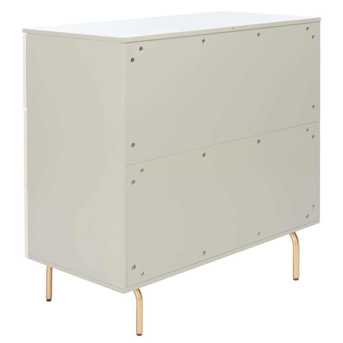 Genevieve 3 Drawer Dresser | Safavieh - Grey/White Washed