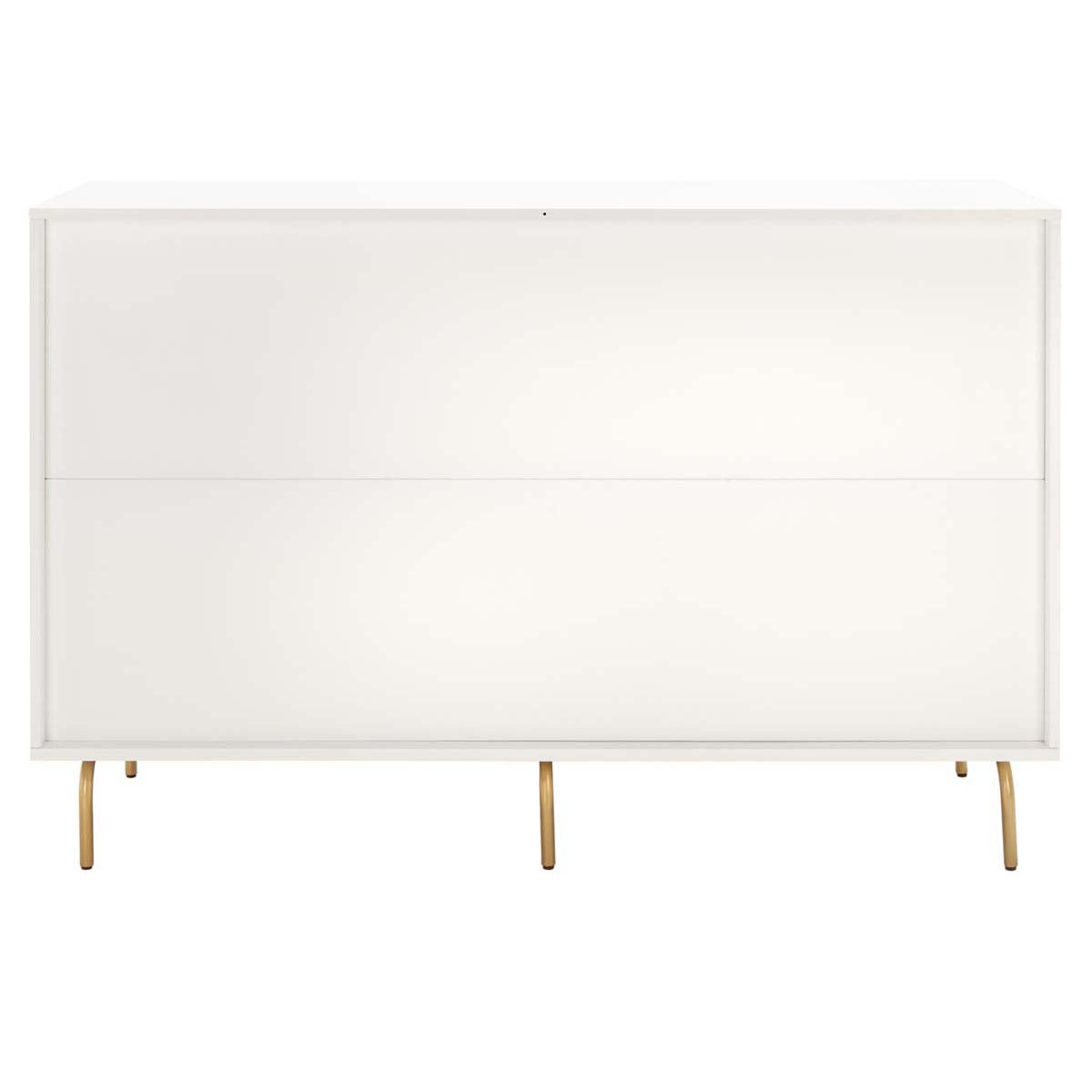 Genevieve 6 Drawer Dresser | Safavieh - Walnut / White