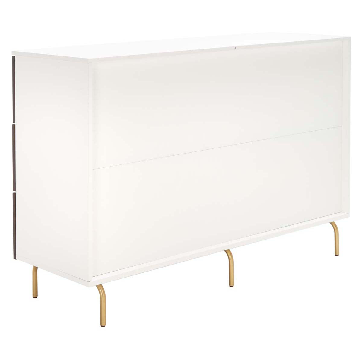 Genevieve 6 Drawer Dresser | Safavieh - Walnut / White