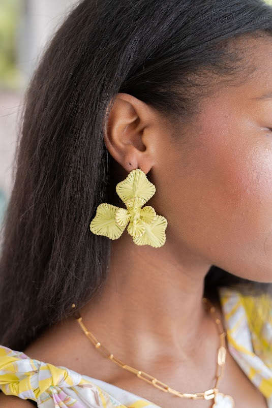 Kaia - Raffia Flower Earring