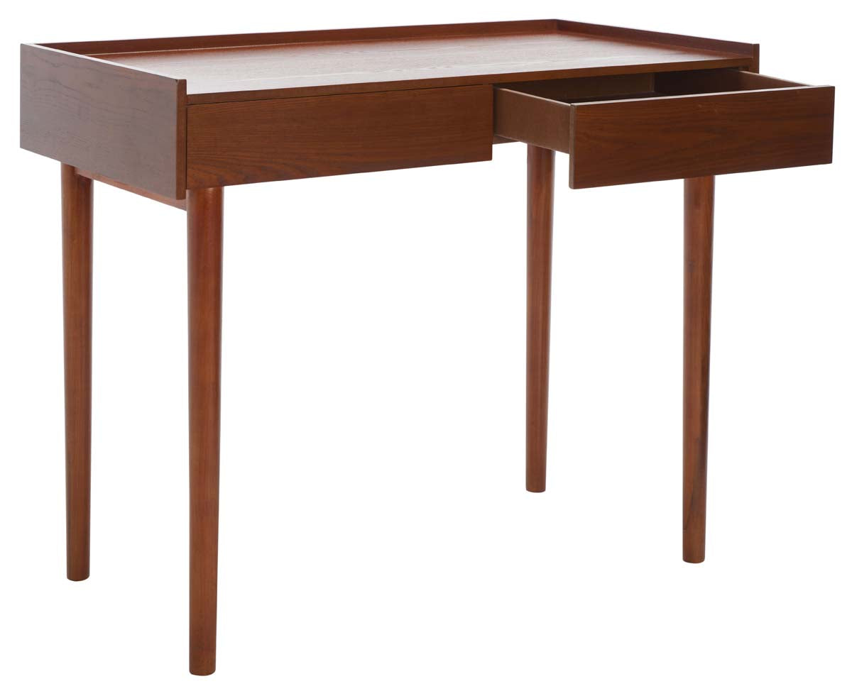 Henley 2 Drawer Desk | Safavieh - Brown