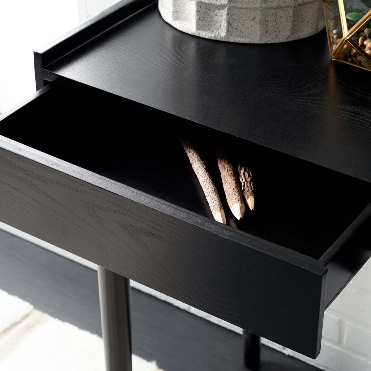 Henley 2 Drawer Desk | Safavieh - Black