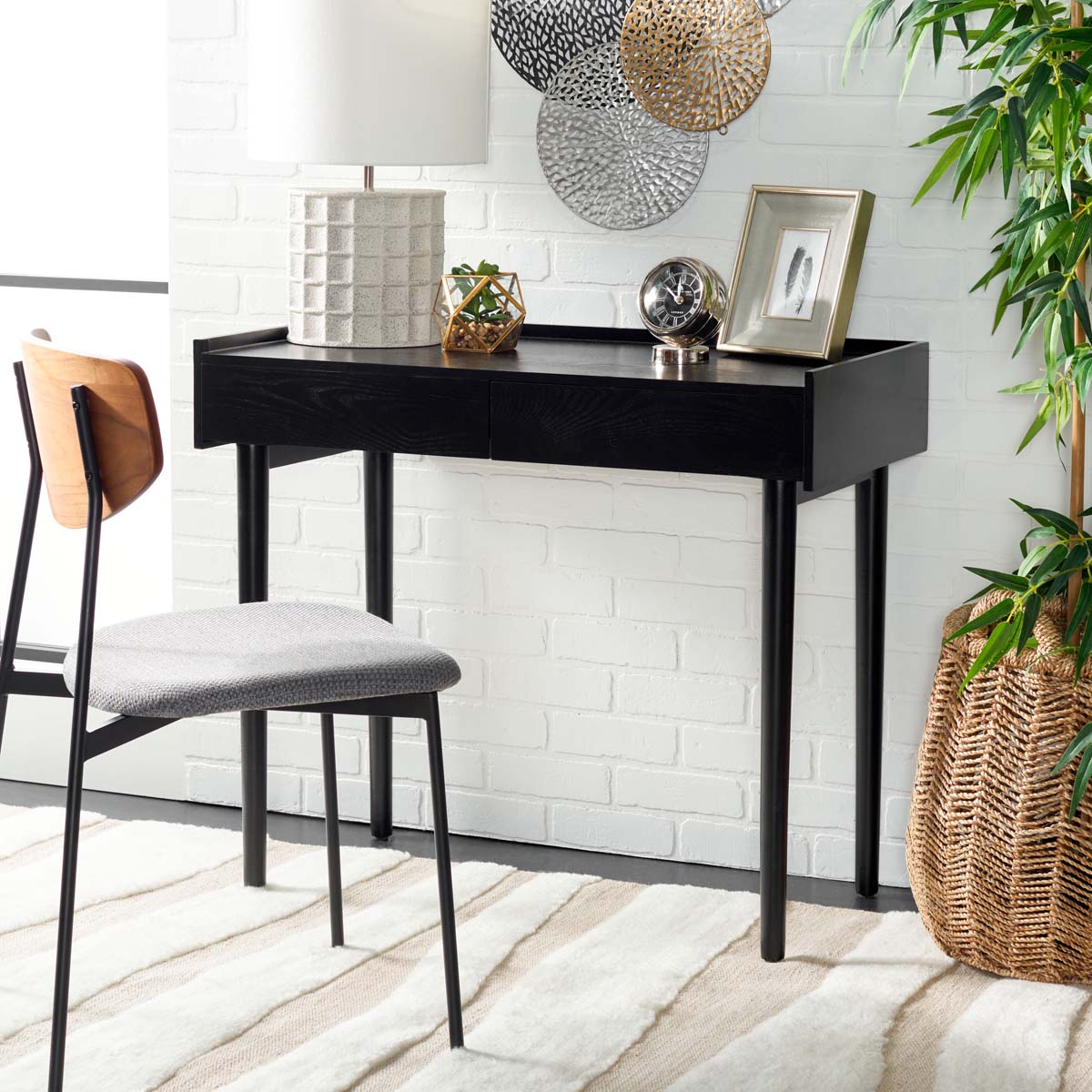 Henley 2 Drawer Desk | Safavieh - Black