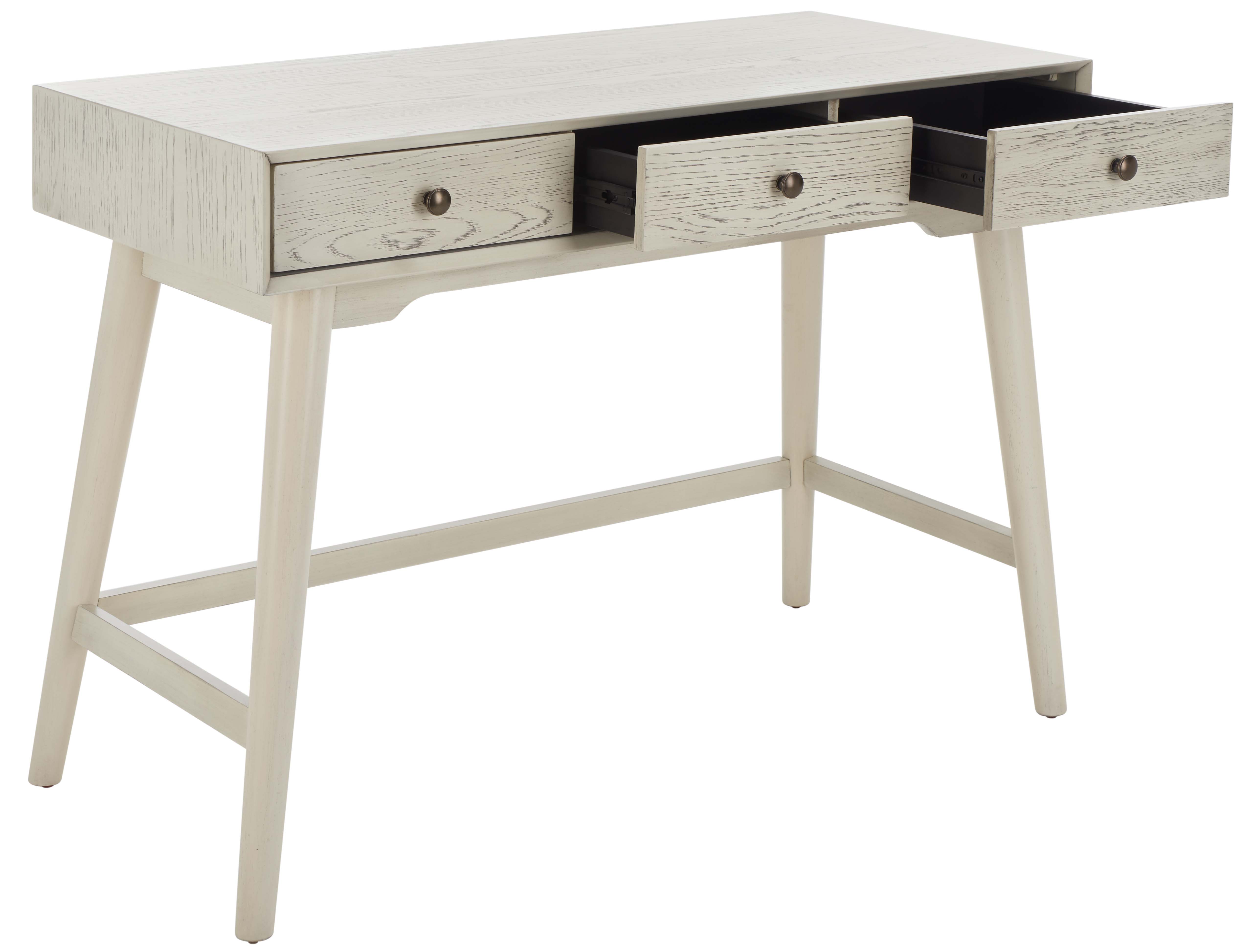 Scully 3 Drawer Desk | Safavieh - White Wash