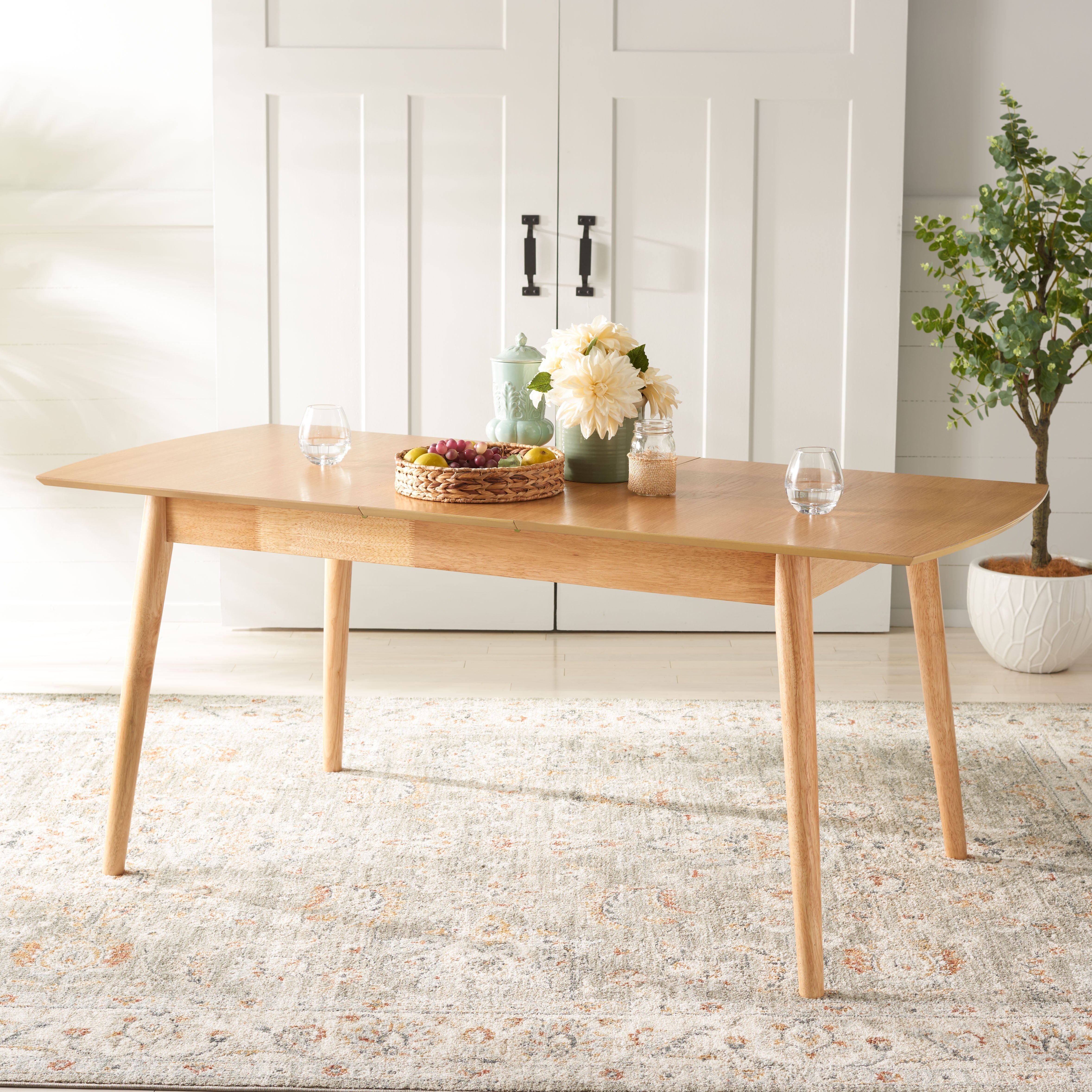 Kay Extension Dining Table, DTB1406 | Safavieh - Natural 