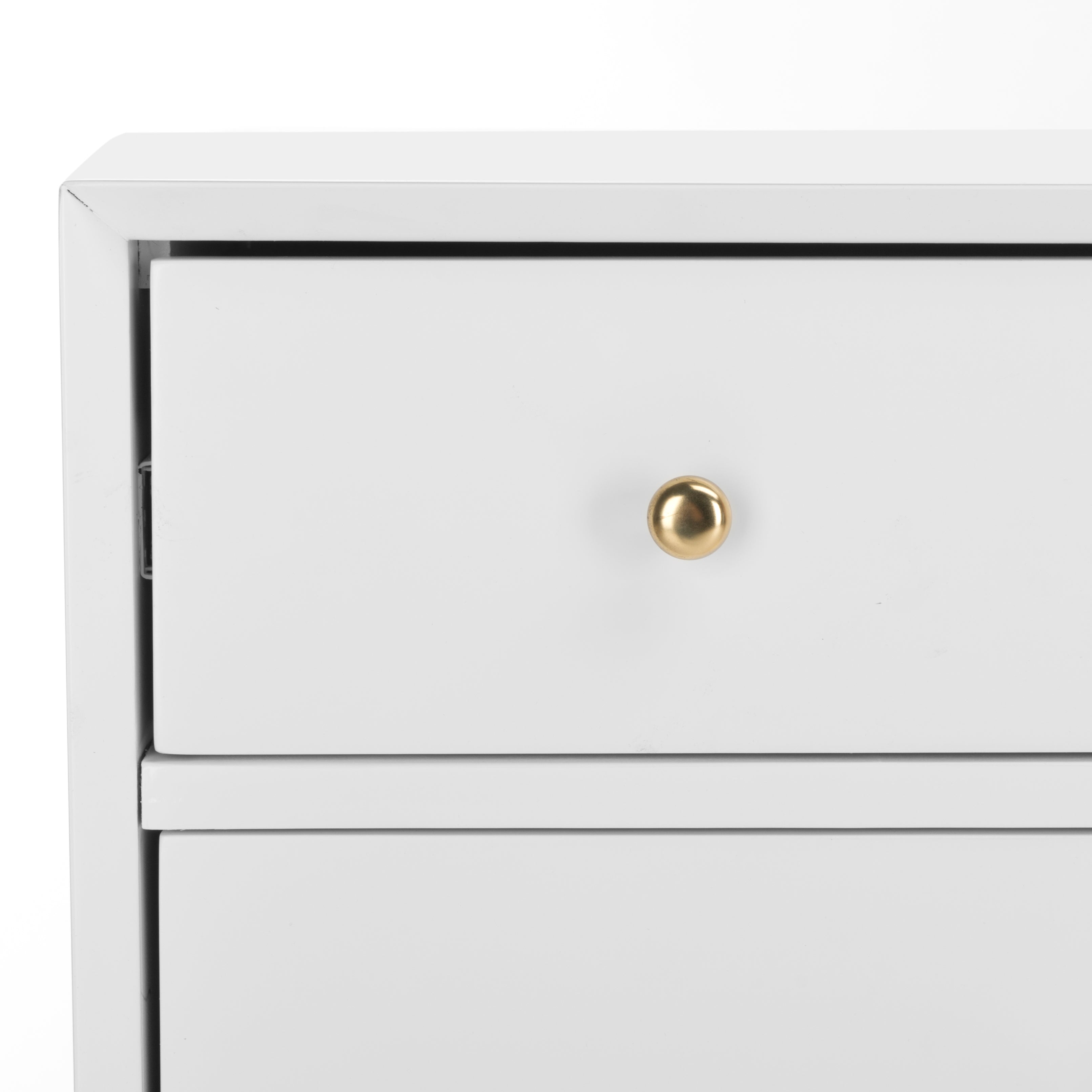 WHITE / BRASS