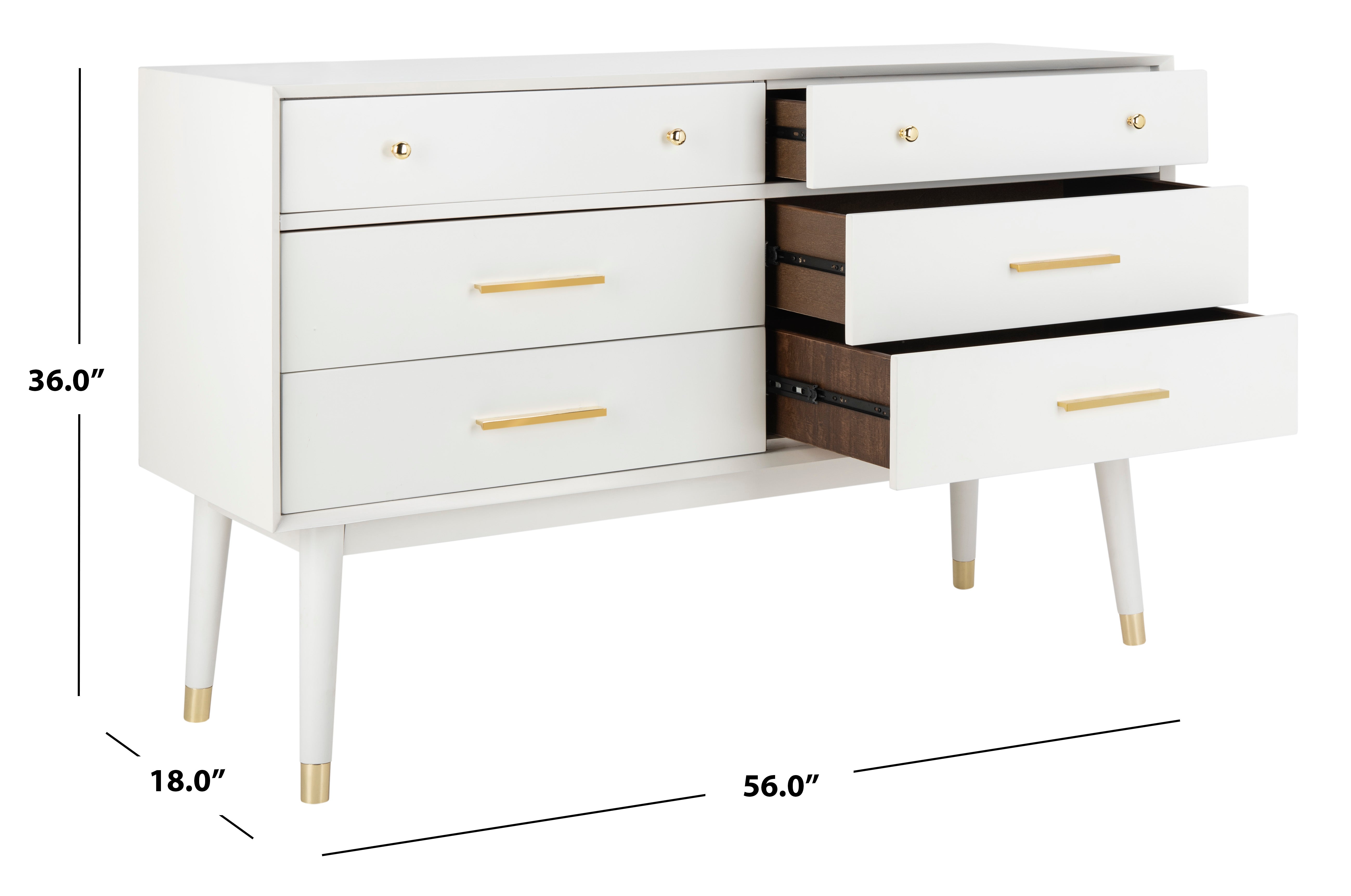 WHITE / BRASS