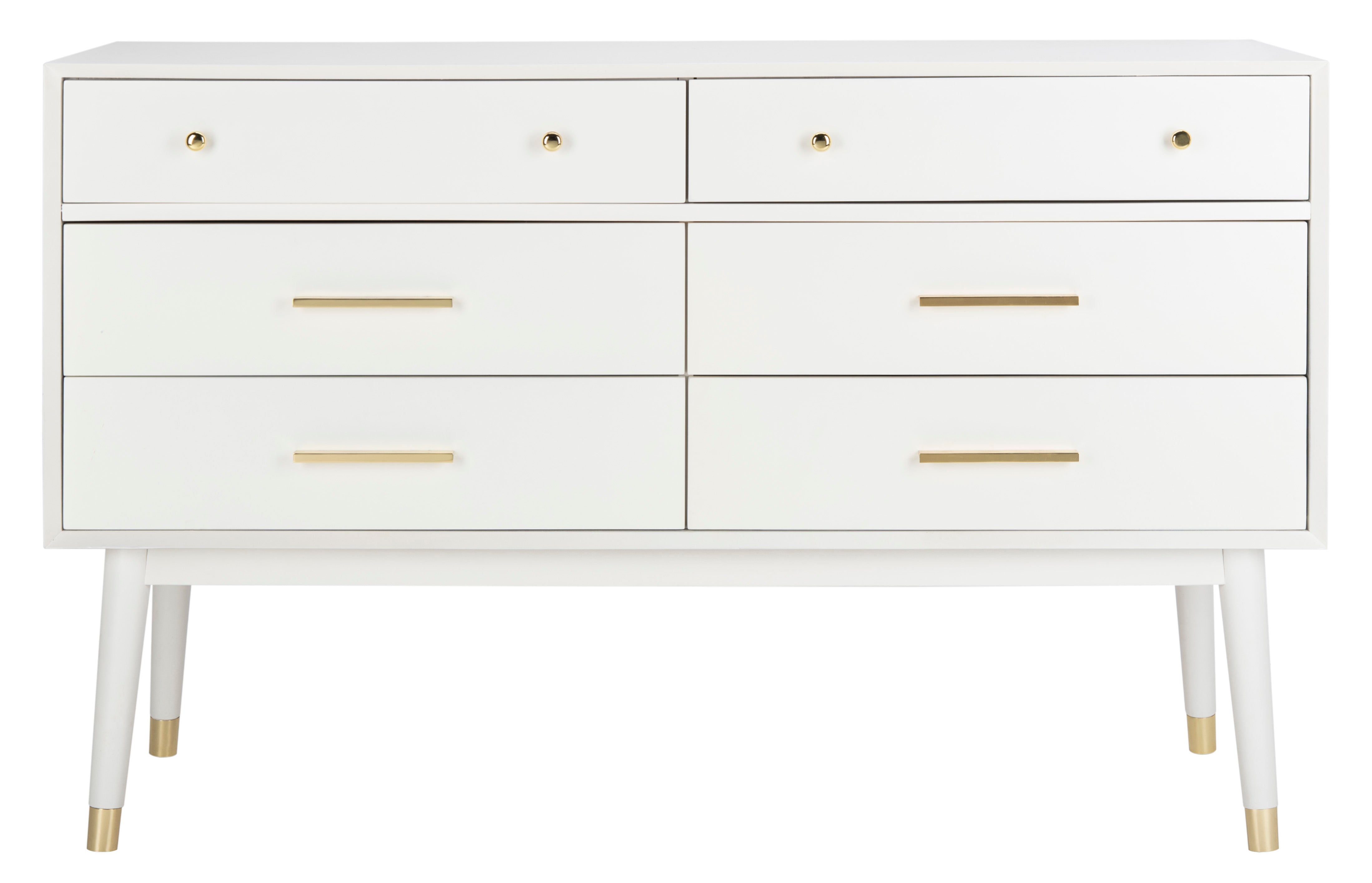 WHITE / BRASS