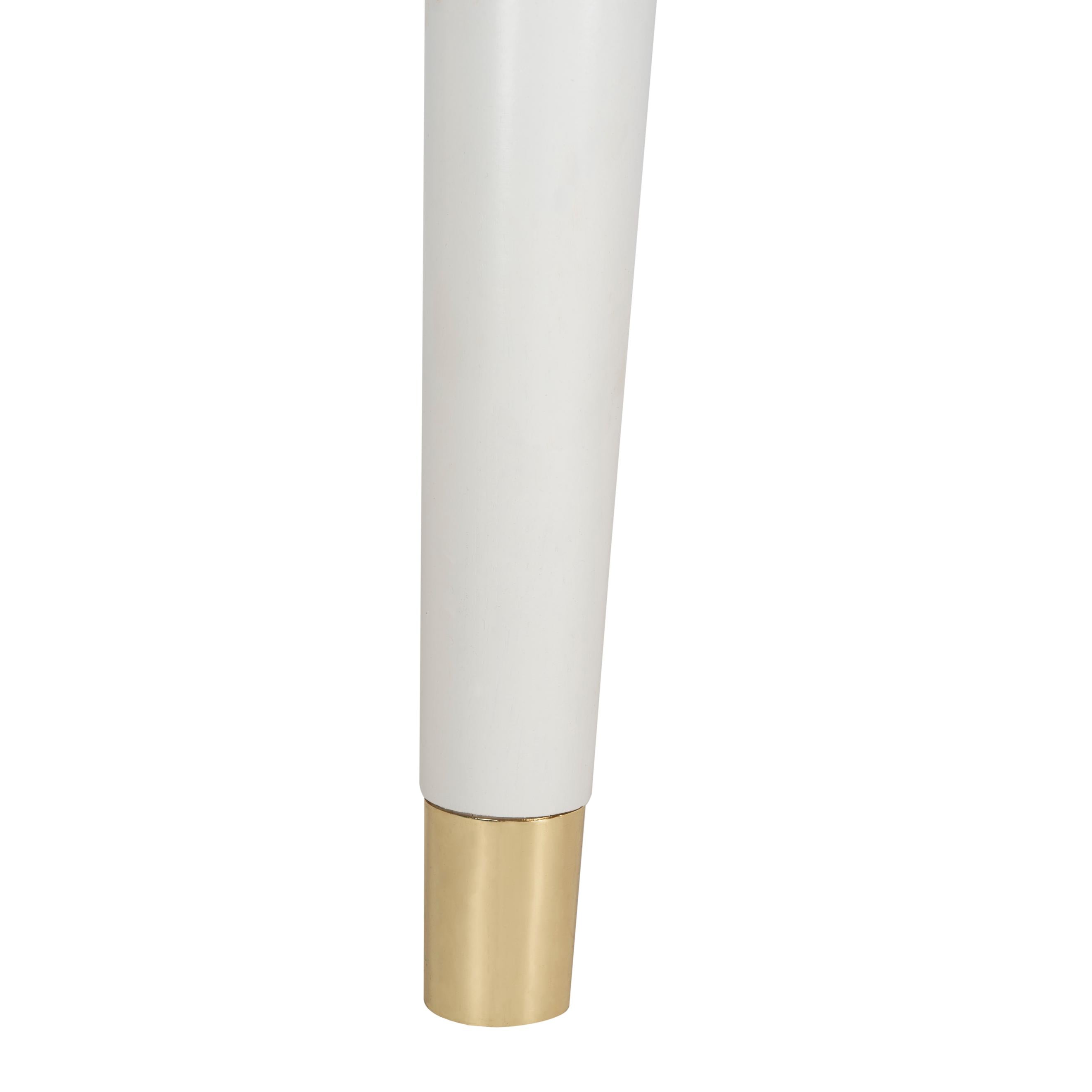 WHITE / BRASS