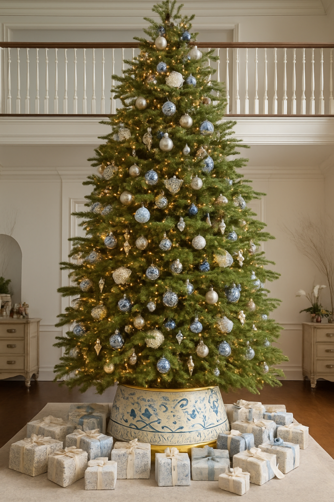 Ivory & Blue Chinoiserie Tree Collar