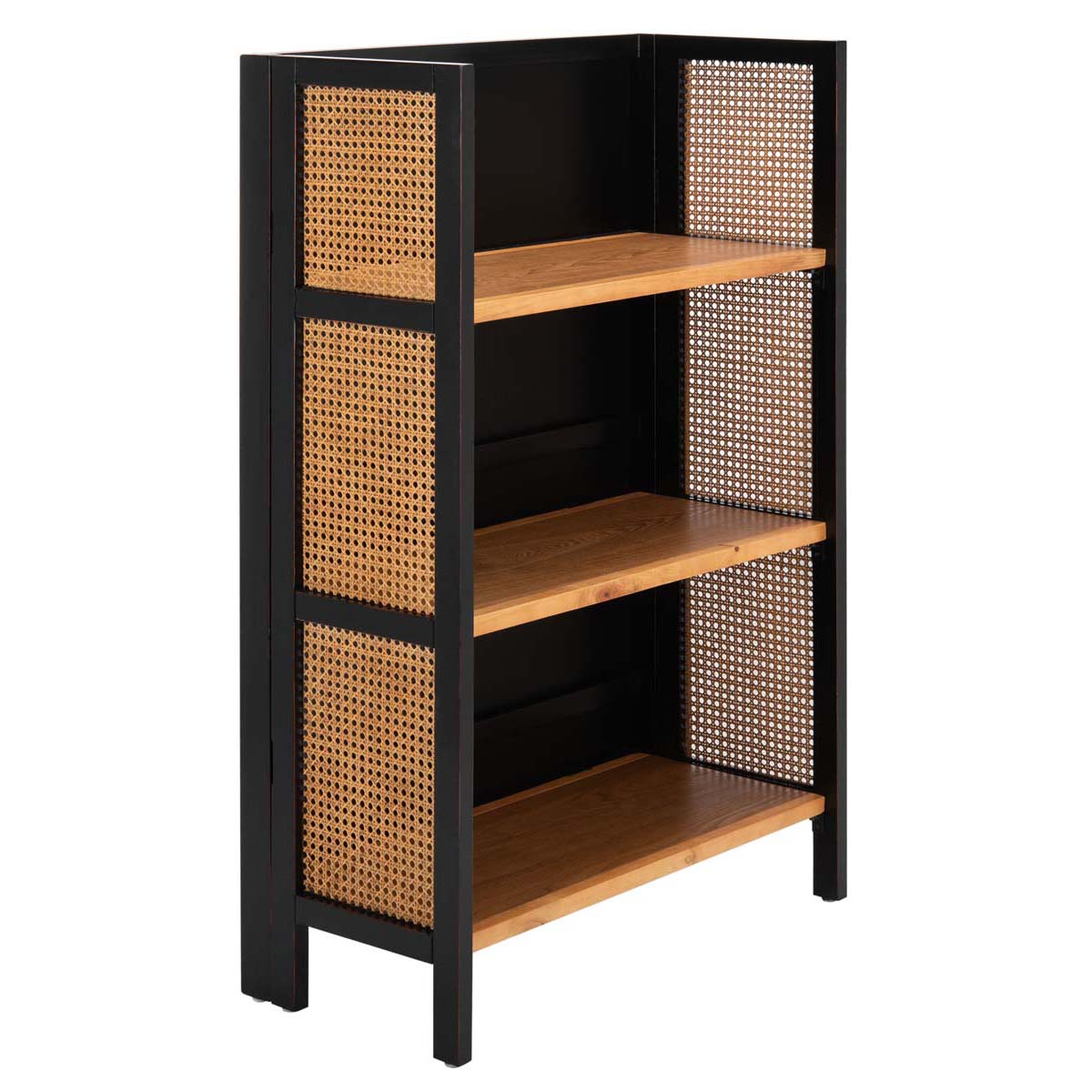 Franz 3 Shelf Open Top Etagere | Safavieh - Black / Natural