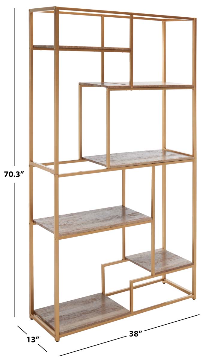 Rege 6 Shelf Etagere | Safavieh - Gold