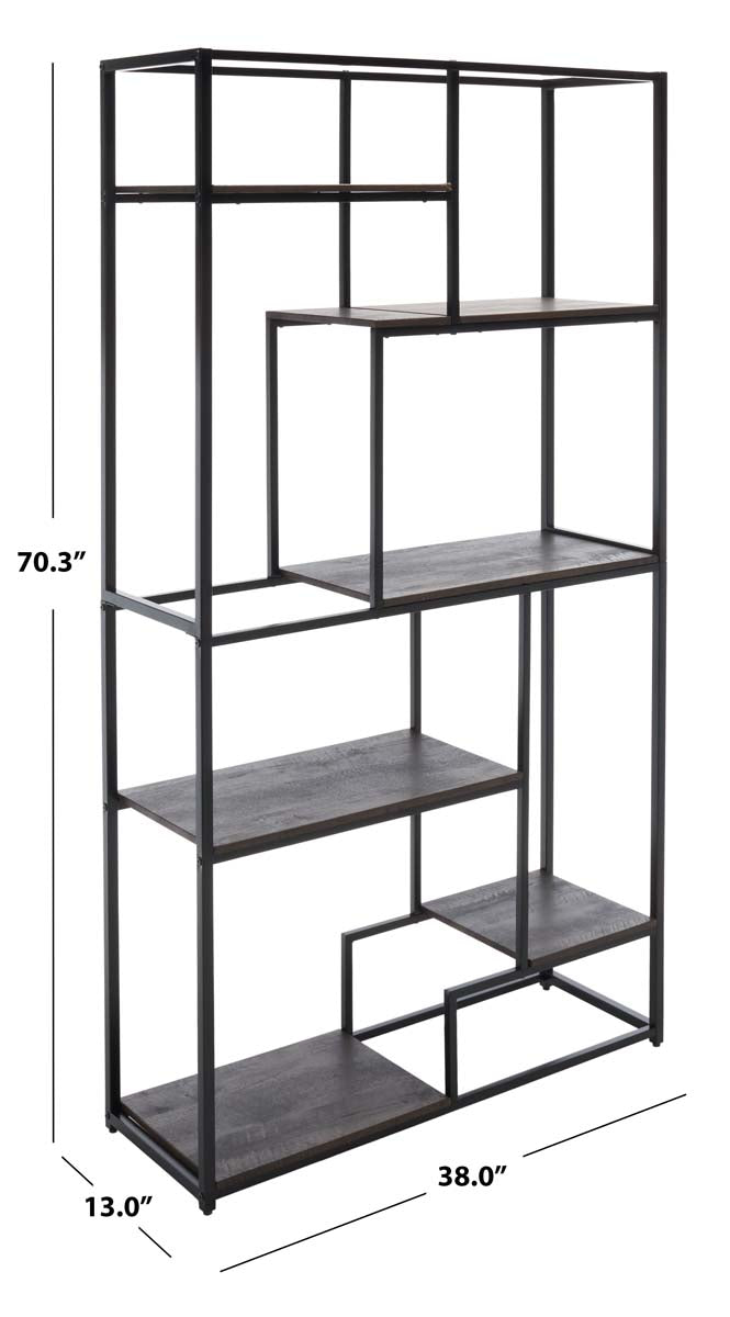 Rege 6 Shelf Etagere | Safavieh - Matte Black