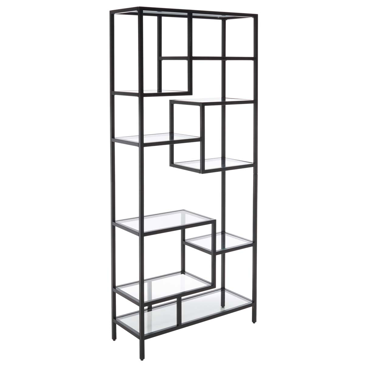 Ramie 10 Shelf Etagere | Safavieh - Matte Black