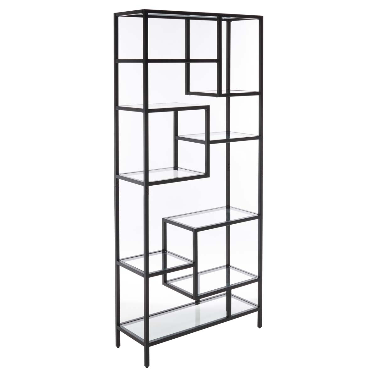 Ramie 10 Shelf Etagere | Safavieh - Matte Black