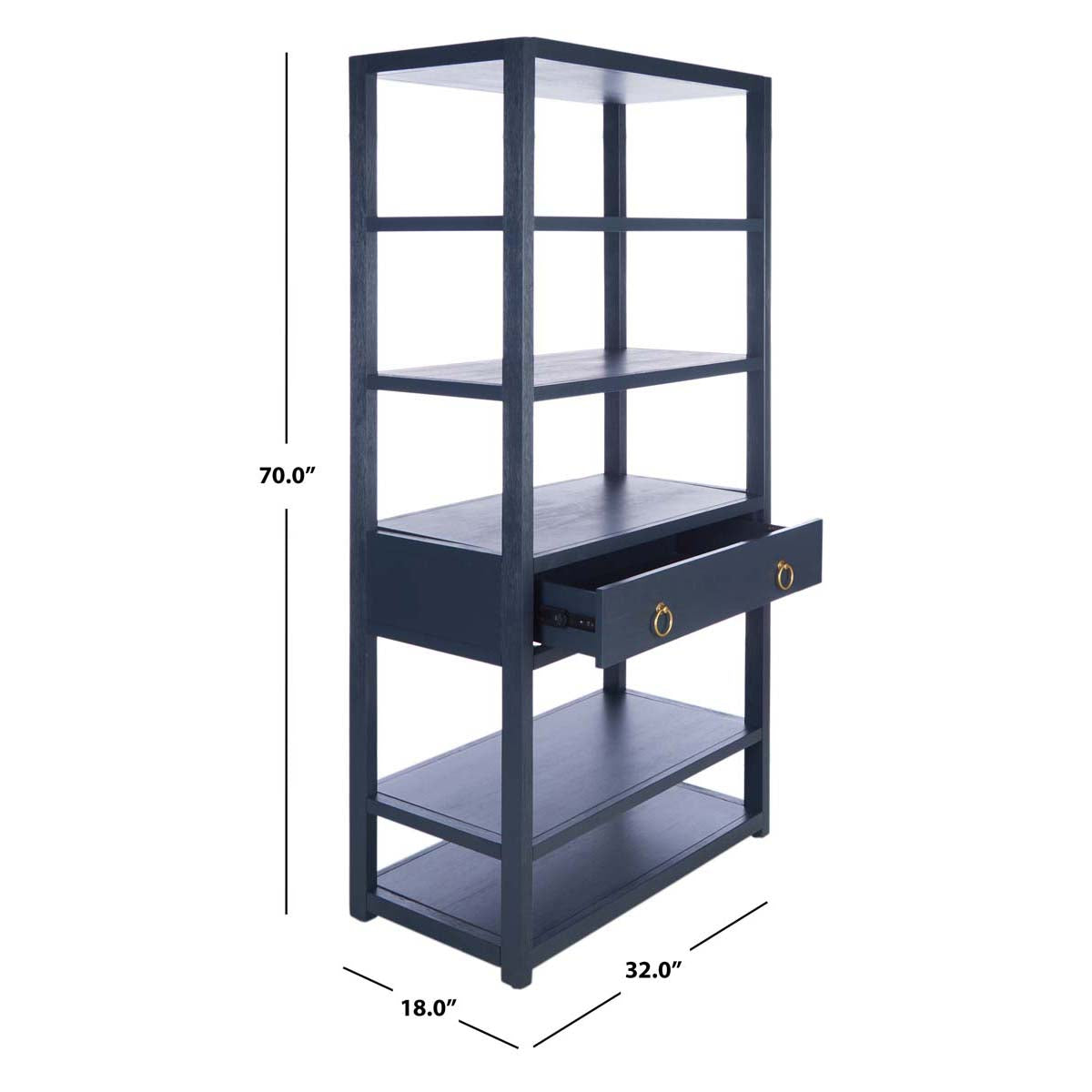 Johni 1 Drawer 5 Shelf Etagere-Navy